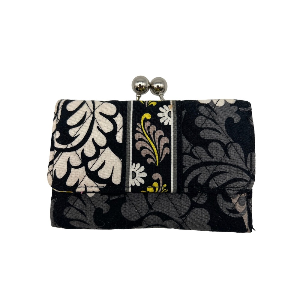 Vera Bradley Baroque Double Kiss Lock Clutch Wallet Vintage Retired Pattern